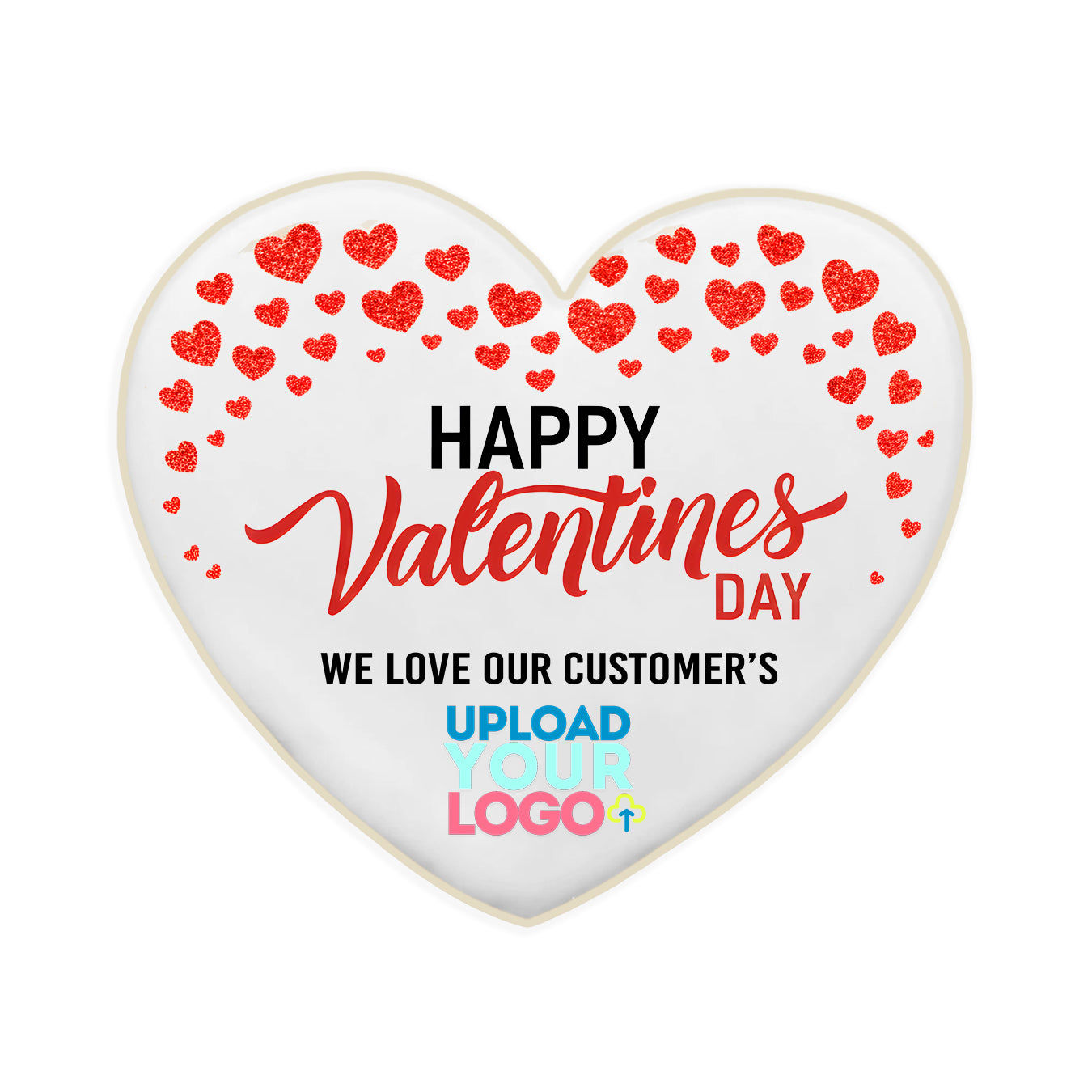 Valentine’s Glitter Heart Appreciation Cookie