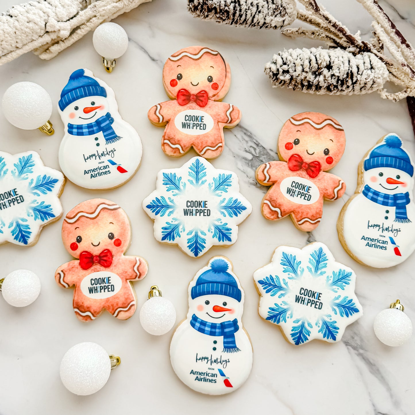 Custom Holiday Logo Cookies
