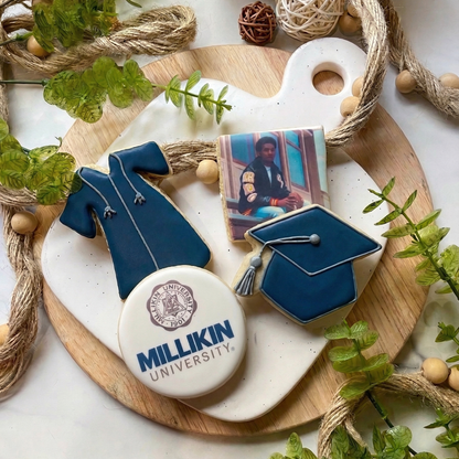 Personalized Big Blue Graduation Set