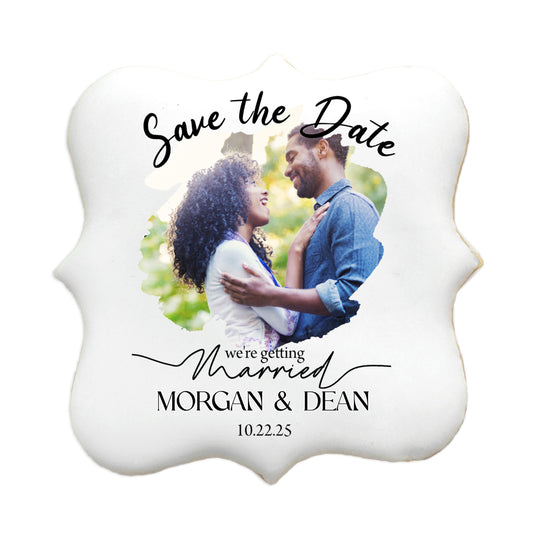Save the Date Custom Photo Cookies