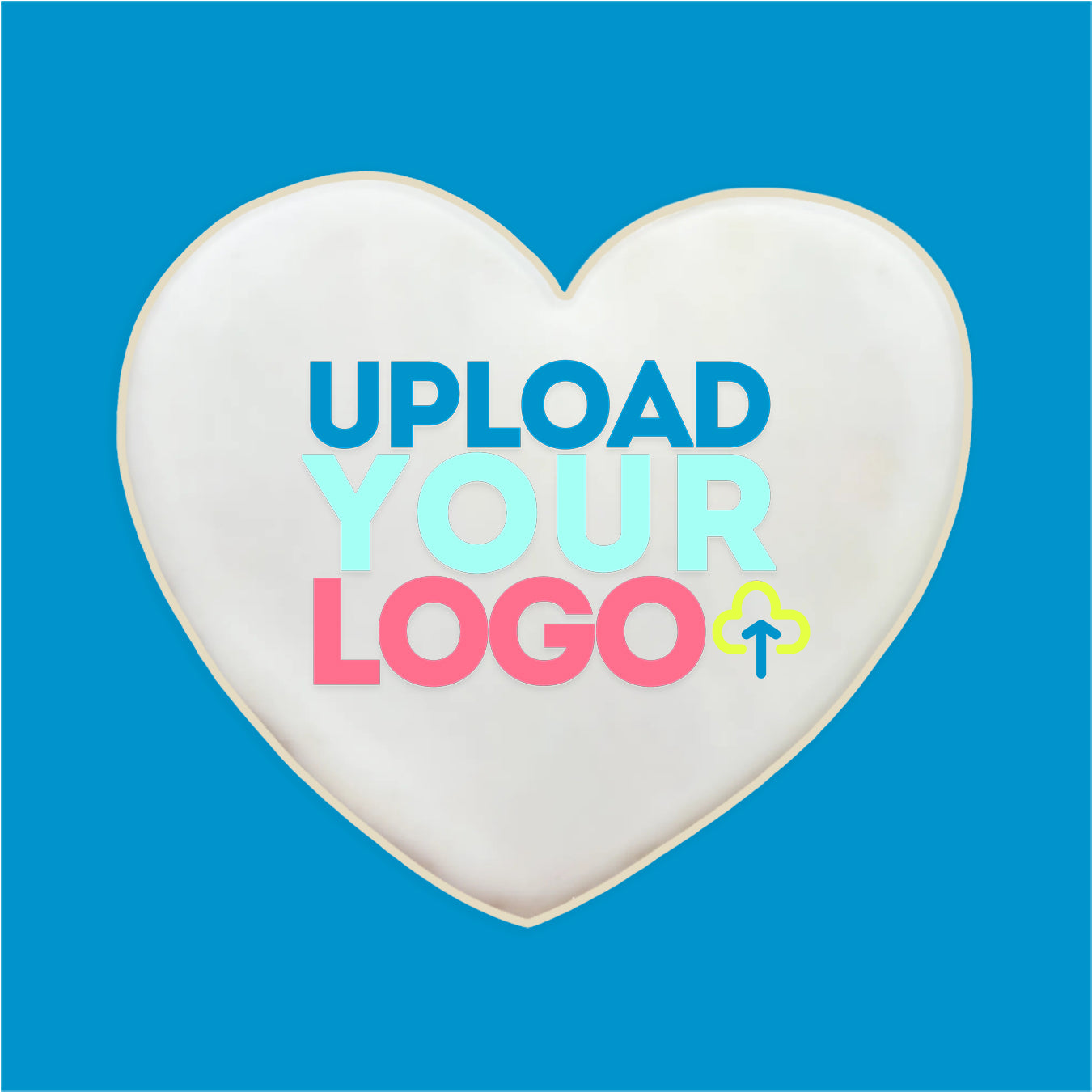 Custom Logo Heart Cookies