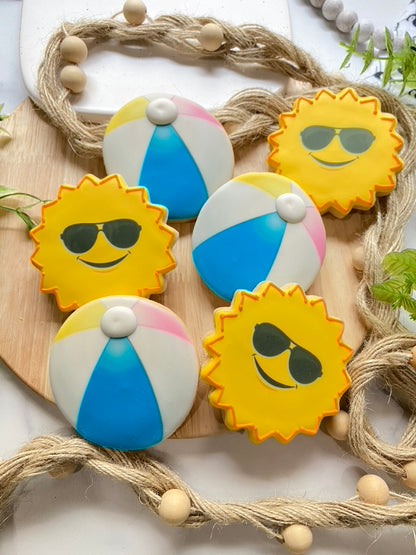 Beach Ball & Sun 
Sugar 
Cookie Set