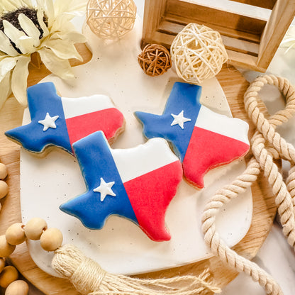 Texas Flag Sugar Cookies