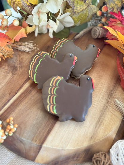 Turkey-Shaped 
Thanksgiving 
Sugar Cookies