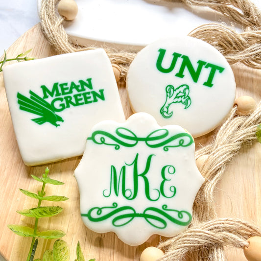 UNT Logo & Monogram Cookie Set