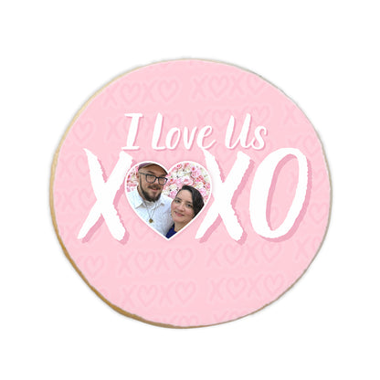 Valentine’s "I Love Us" Custom Photo Cookie
