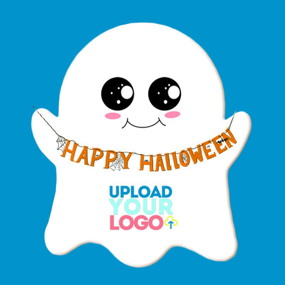 Spooktacularly Sweet: Custom Logo Halloween Ghost Cookies