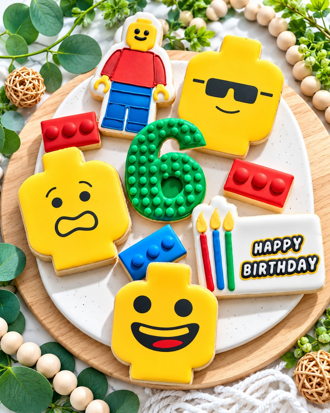 Custom Lego Birthday Sugar Cookies