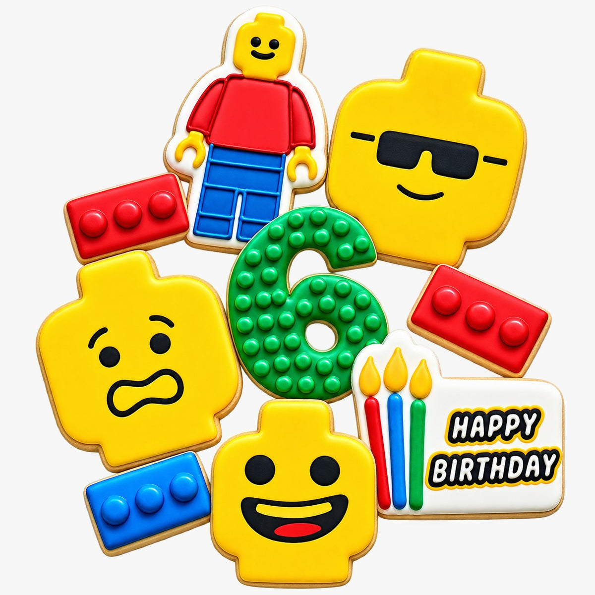 Custom Lego Birthday Sugar Cookies