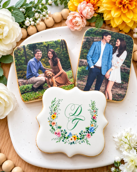 Custom Photo & Monogram Sugar Cookie Set