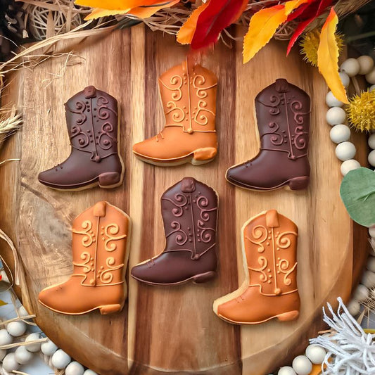 Texas OU Boot Cookies