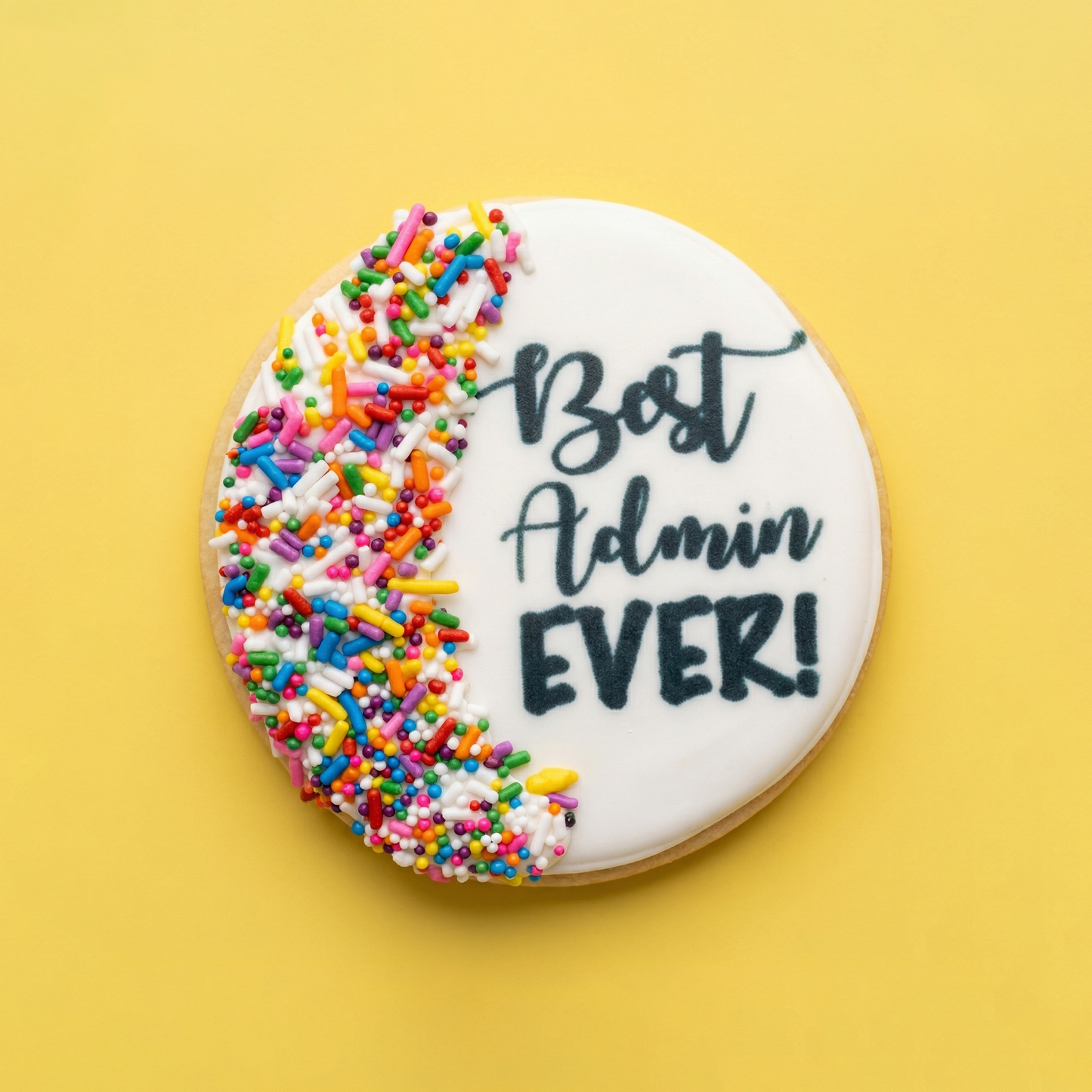 Best Admin Ever Sprinkle Cookie