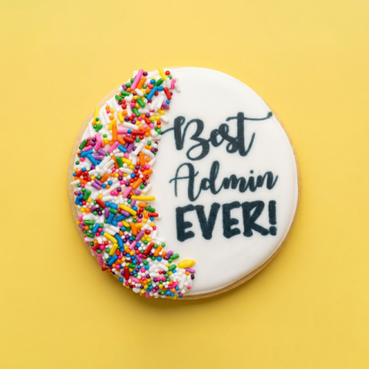 Best Admin Ever Sprinkle Cookie
