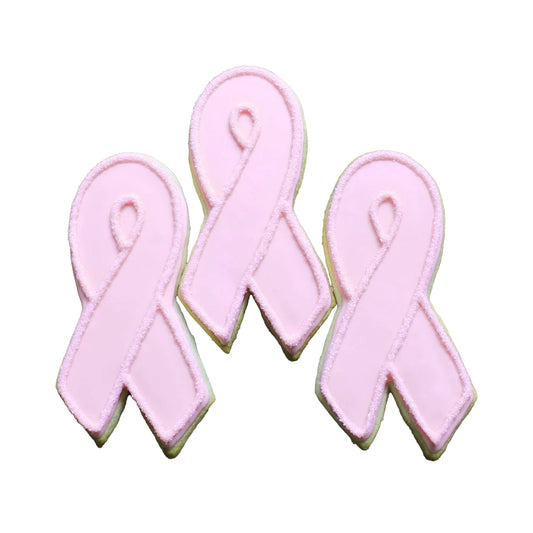 Breast Cancer Awareness Pink Ribbon Cookies