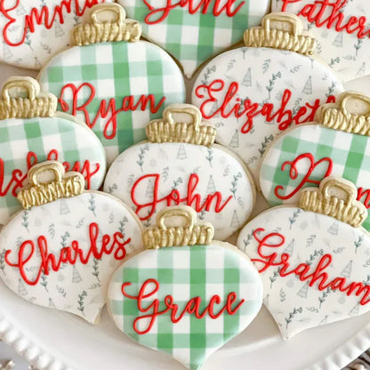 Personalized Christmas Ornament Sugar Cookie