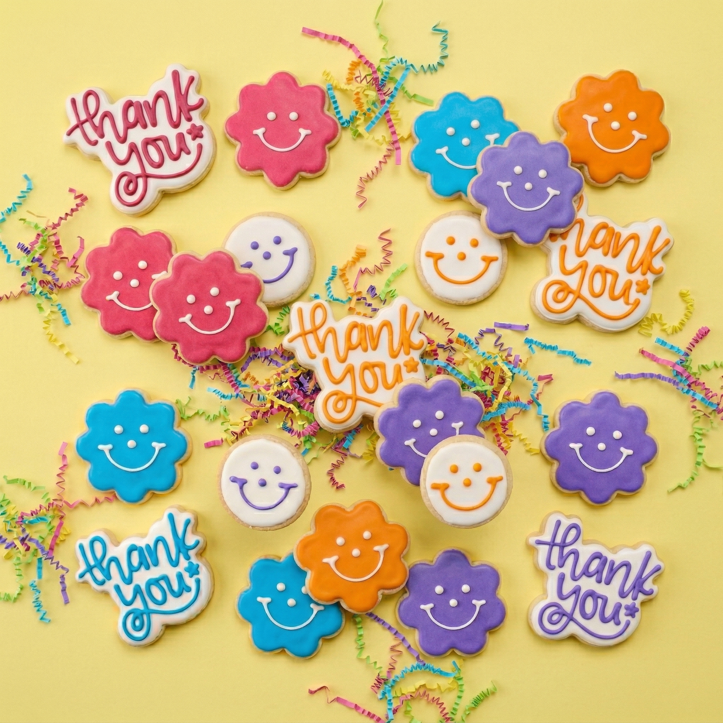 Appreciation Flower & Smiley Cookie