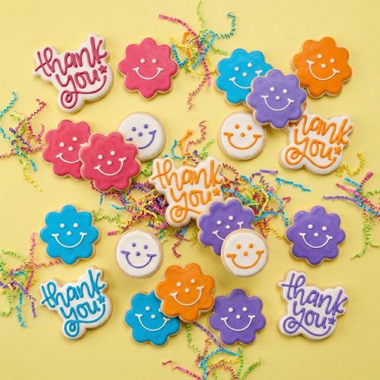 Appreciation Flower & Smiley Cookie