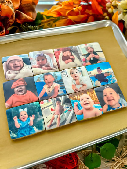 Custom Baby Photo Cookies