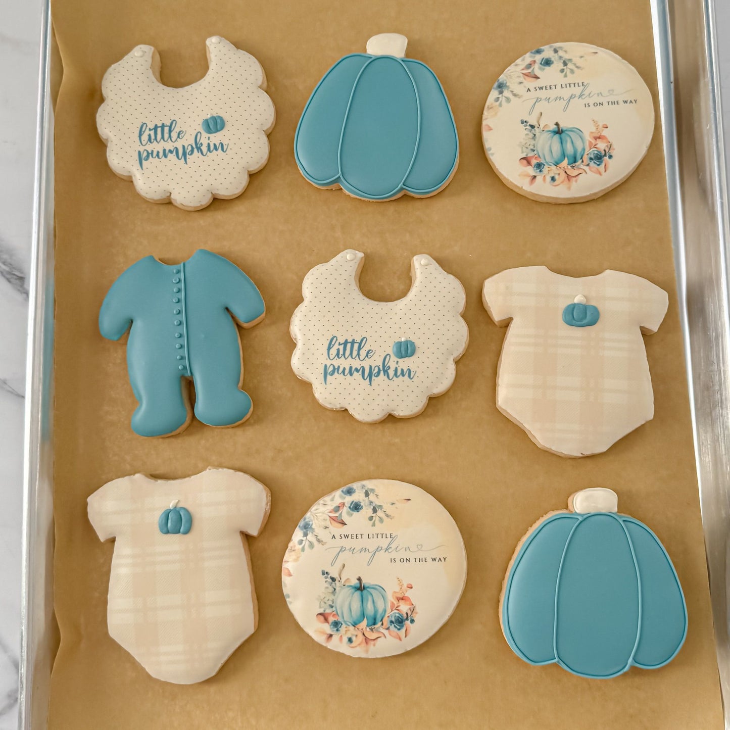 "Little Pumpkin" Baby Shower Sugar Cookies