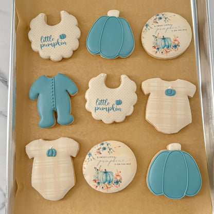 "Little Pumpkin" Baby Shower Sugar Cookies